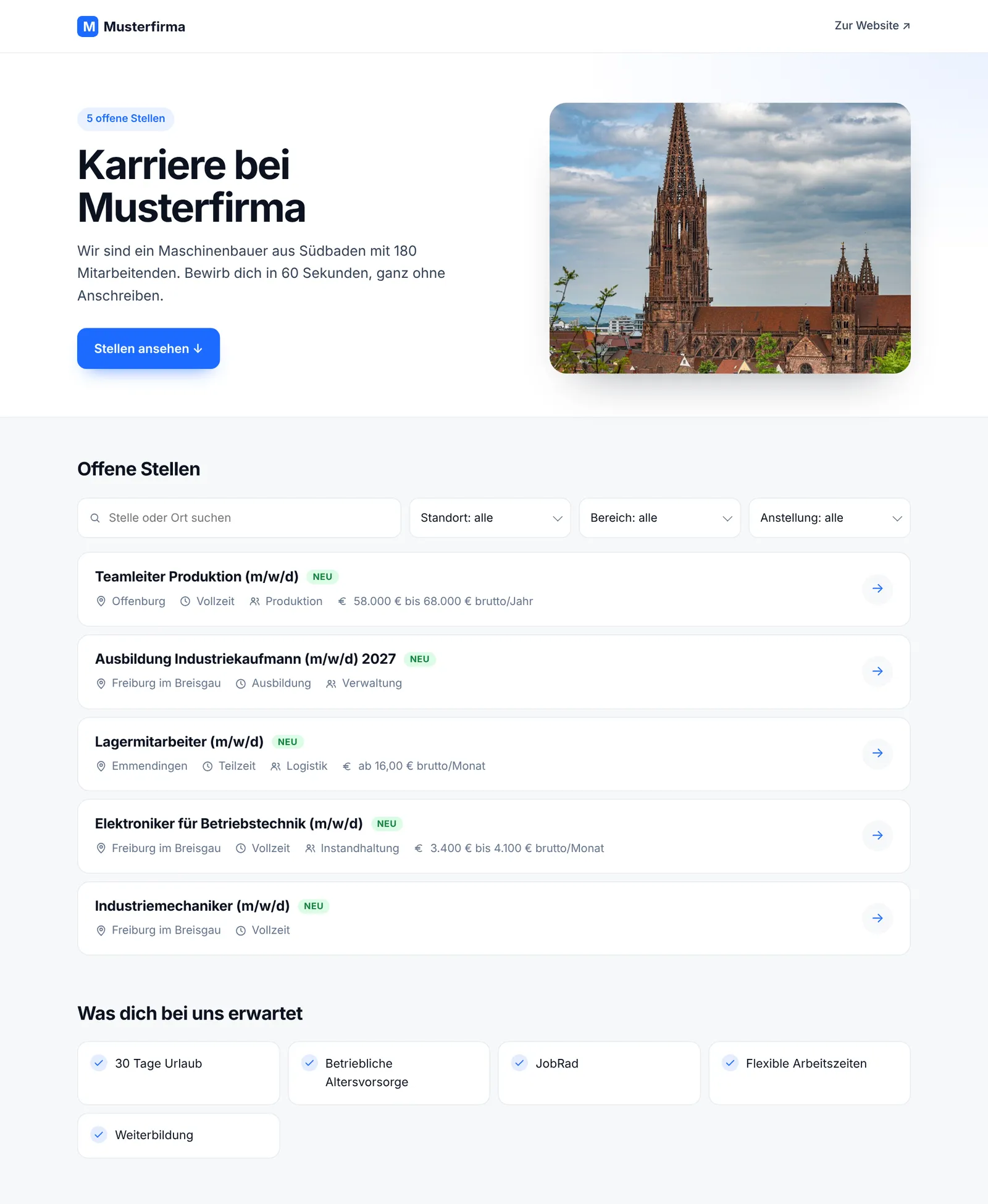 Ihre Karriereseite unter jobs.jobfindeo.de/ihre-firma